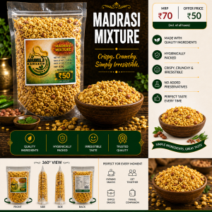 Madrasi Mixture – Zesty, Crunchy & Bold South-Indian Style Blend