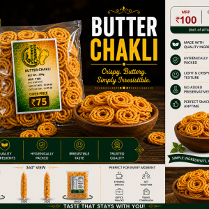 Butter Chakli – Rich, Crunchy, and Pure Indulgence