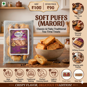 Premium Soft Puffs (Marori) | Crispy & Flaky Light Snacks – Authentic Taste