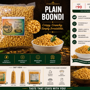 Plain Boondi – Light, Crispy & Traditional Savory Pearls